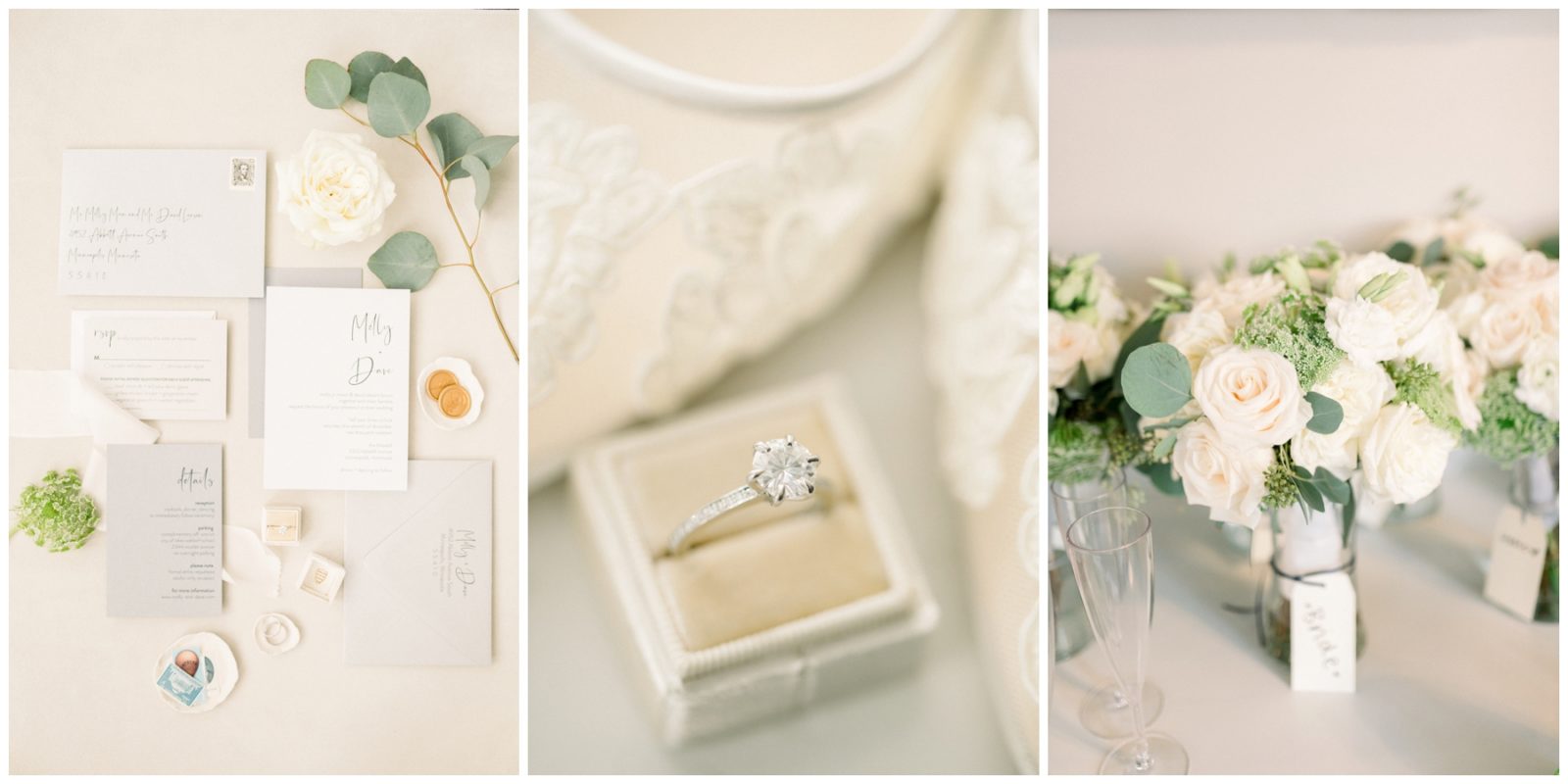 Wedding Invitation Suite, Wedding Ring, Wedding Flower Bouquet