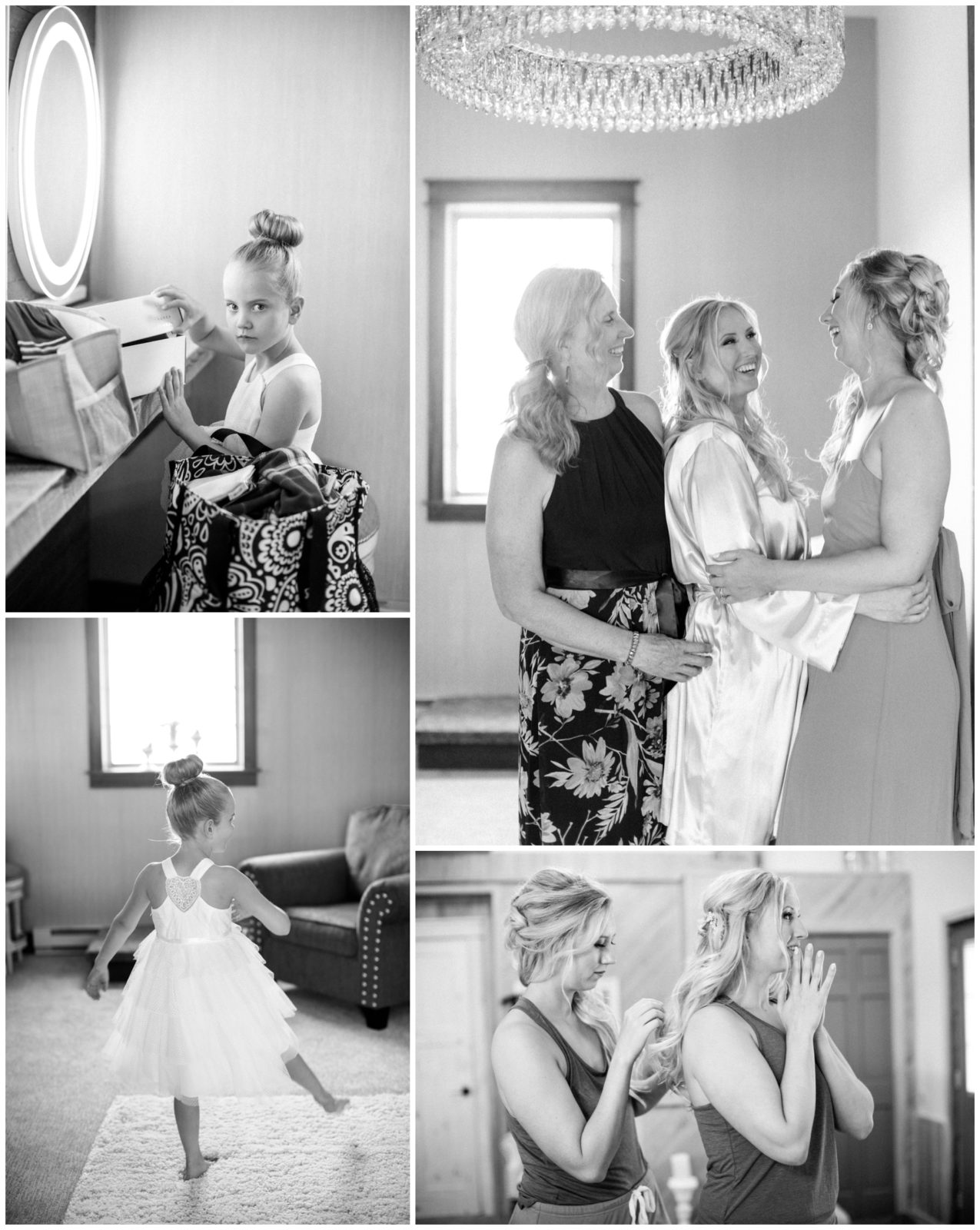 Bride getting ready at The Barn at Stoney Hills wedding