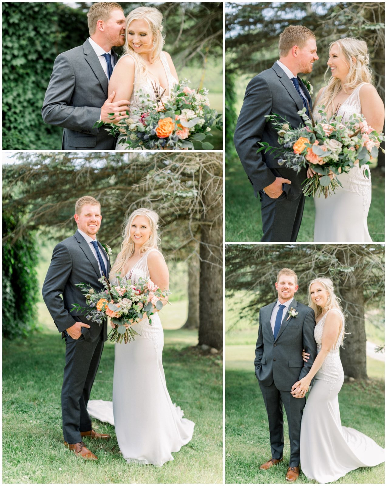 Bride and groom portraits at The Barn at Stoney Hills Wedding Venue