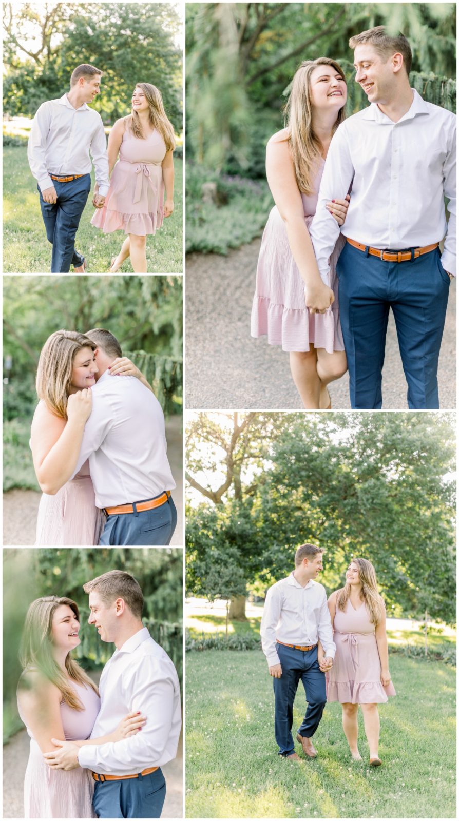 Composite of photos of couple during their engagement session. Minneapolis photographer. 