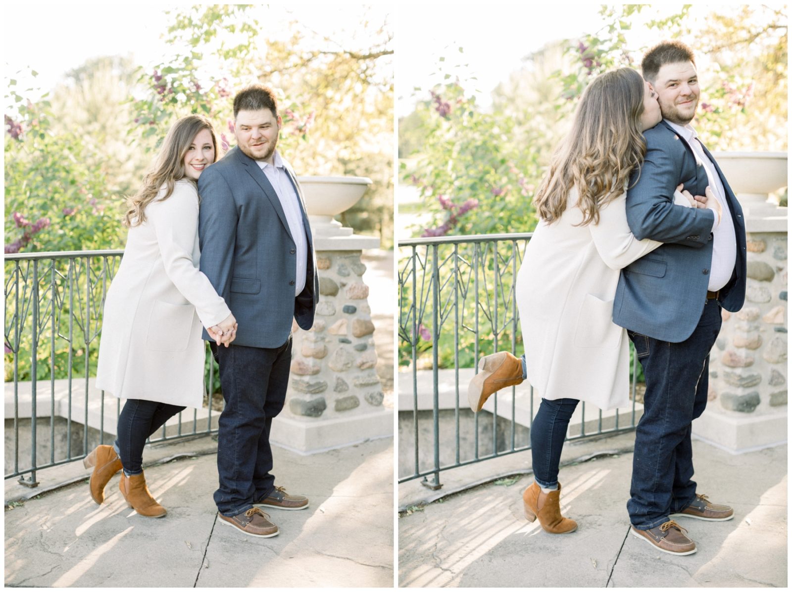 Engagement session in Mpls with happy couple