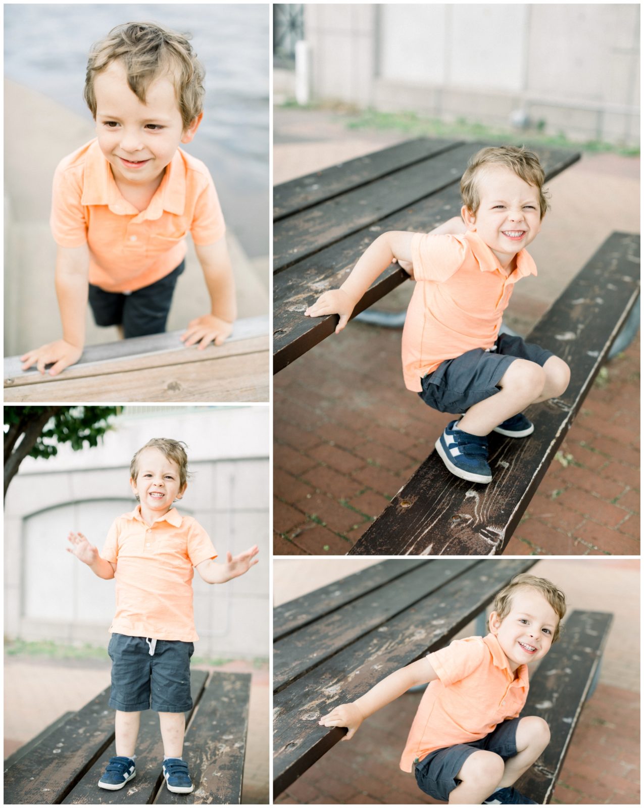 Boy having fun during St. Paul Family Photo Session. 