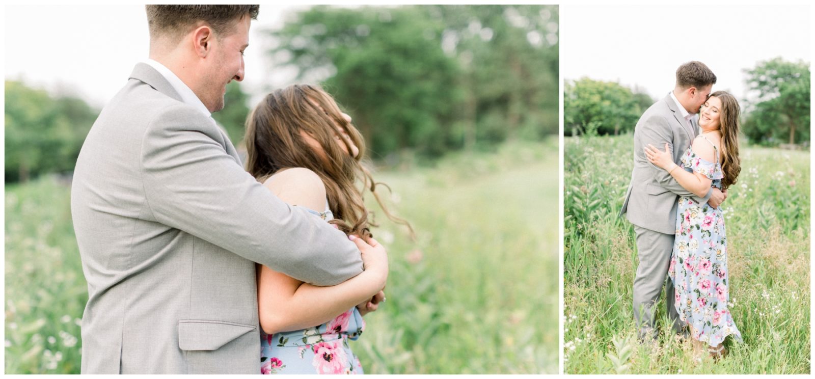 Roseville Engagement Session in a park during the Summer