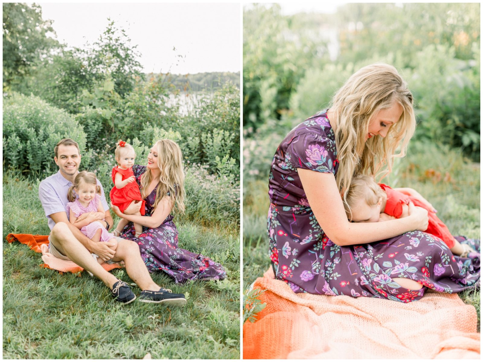 Family Picnic at the park for a Sunrise Family Session in Eden Prairie