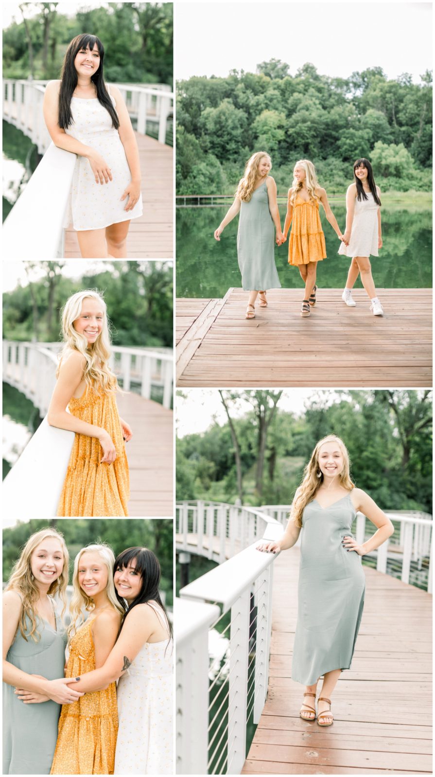 Summer Golden Hour Session in a park in Chaska with 3 sisters