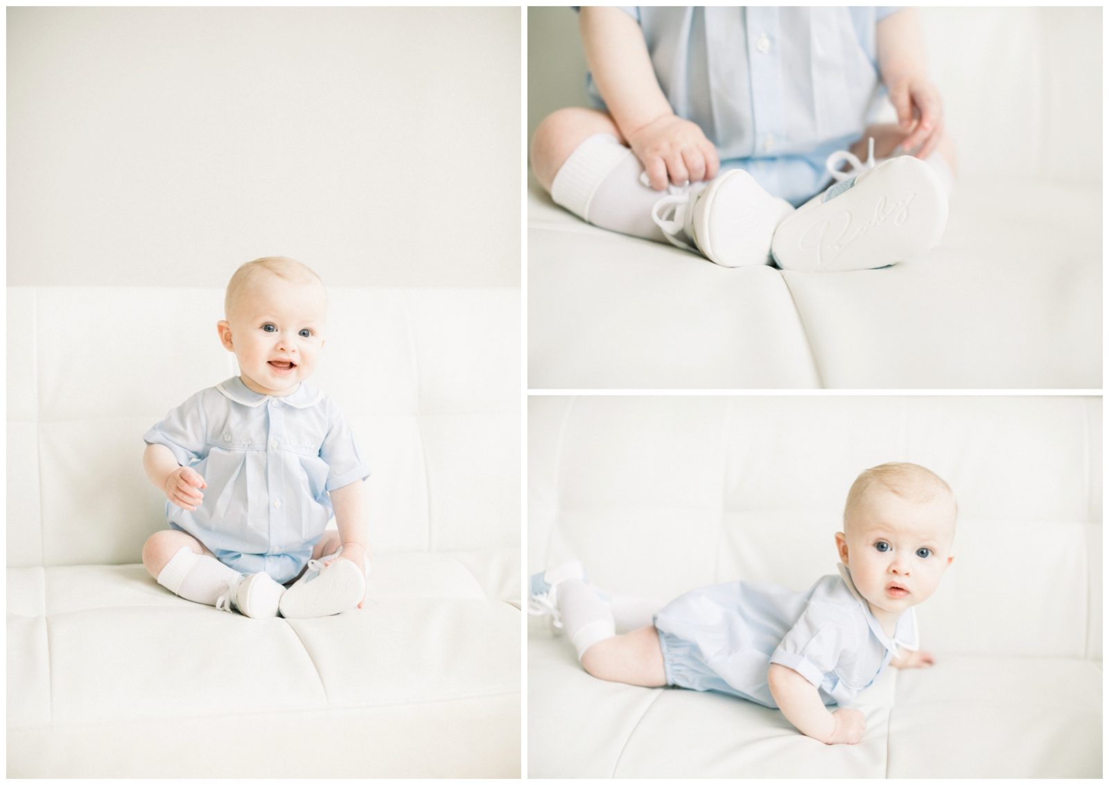 Photos of 6 month boy during studio session