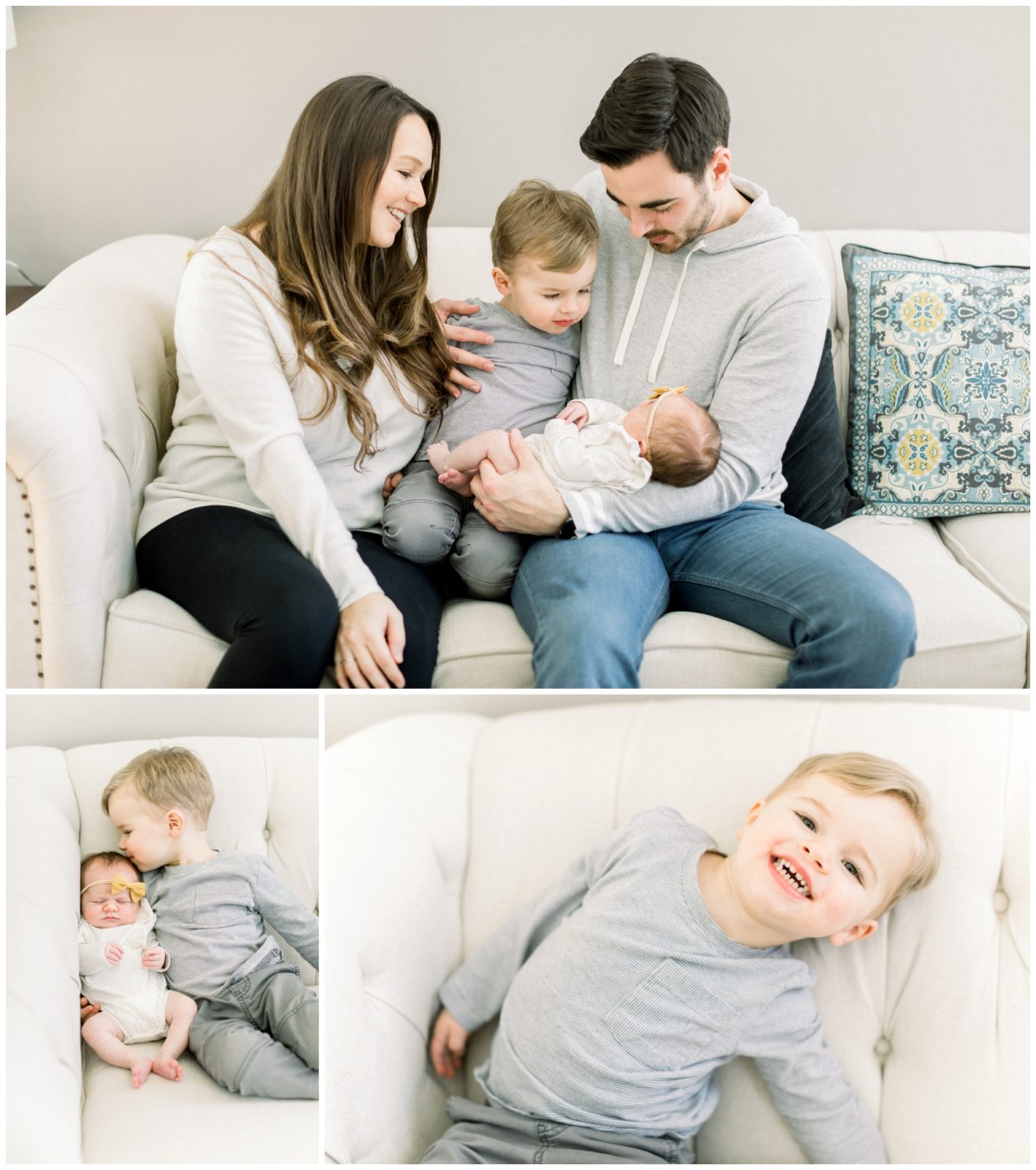 Family during an In-home Newborn Session
