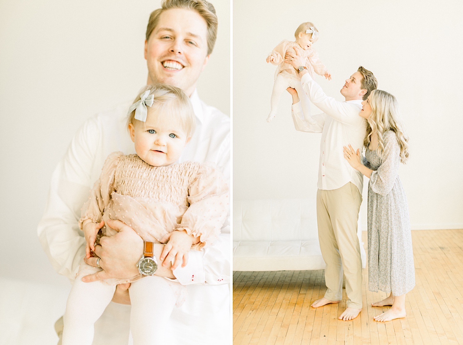 Studio Light and Airy Family Session